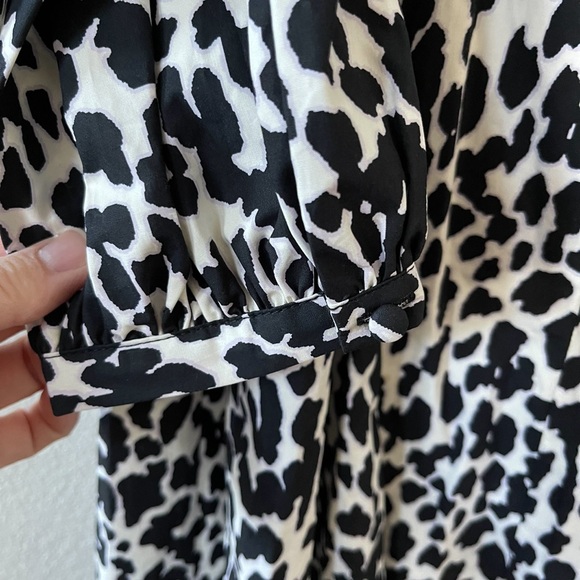 Sandy Liang x Target Black and White Leopard Print Oversized Midi Dress sz S - Picture 6 of 9